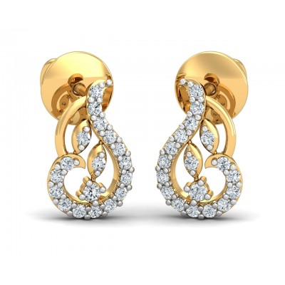 Gail Round Brilliant Diamond Earrings
